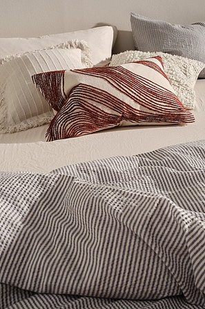 Jotex - Kissenbezug 40x60 Cm Beige/kastanjebrun - SANDY - Kaufe Dekokissen und Kissenbezüge bei Jotex