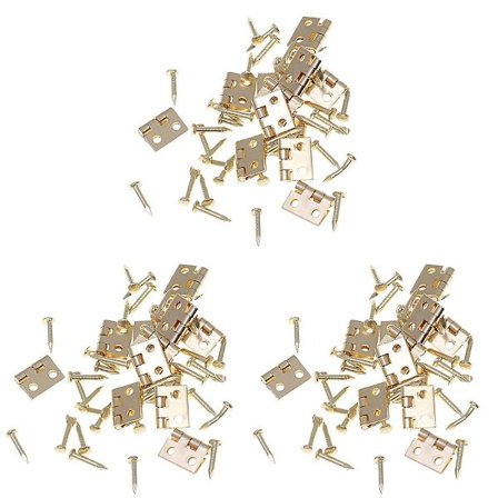 72 st 1/12 Miniatyrhus Miniatyr Möbler Skåp Skåp Mini gångjärn med 96 st skruvar (gyllene)72 72 st