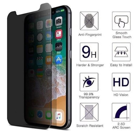 Skjermbeskytter Anti-Spy 0,3mm iPhone 12 Pro Max