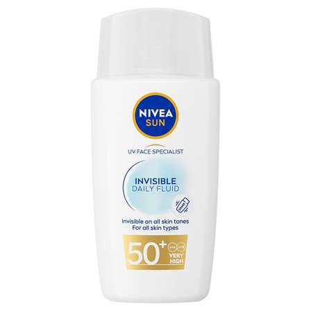 NIVEA Sun UV Face Specialist Invisible Daily Fluid SPF 50+ 40 ml, Skincare, Solcreme, Solcreme Til Ansigtet