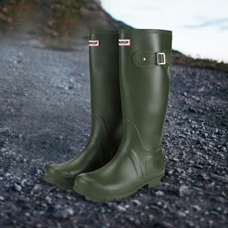 DripDrop Gummistövlar Dam Svart Svart-XF36-