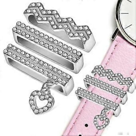 3 stk Klokkereim Charms med Bling Ringer Klokkereim Ring Smykker Klokkerem Tilbehør