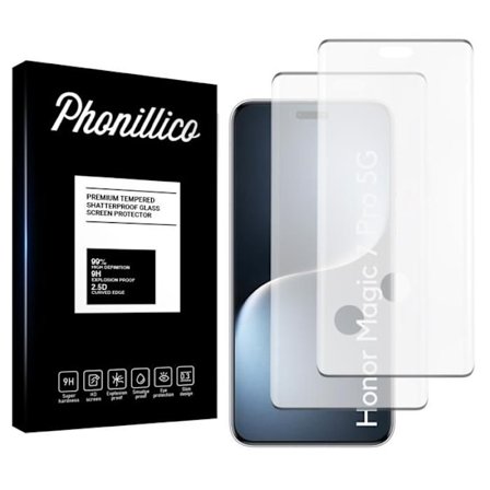 Härdat glas - Phonillico - Honor Magic 7 Pro 5G - Pack om 2 - Repfyrtålig - Transparent