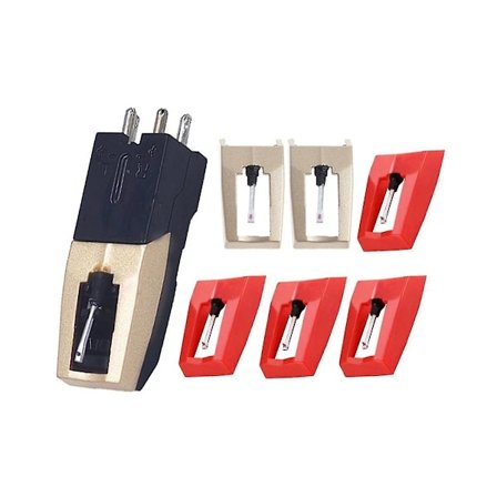 6 stk. Grammofonnåle, Grammofon med Diamantstylus Udskiftning til Optagelsesafspiller Turntable