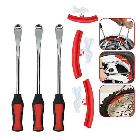 Tcgg Däckjärn Däckmonteringsverktyg Däckjärn Monteringsverktyg Verktyg Hjulfälgskydd Verktyg Däckventilkåpor och Kåpor Verktygssats för Mot