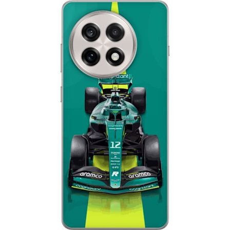 Yhteensopiva Puhelinkuori OnePlus OnePlus 13R Aston Martinin Formula 1 -auto vihreässä kilpailumuotoilussa, jossa on moderni studiosentuntma