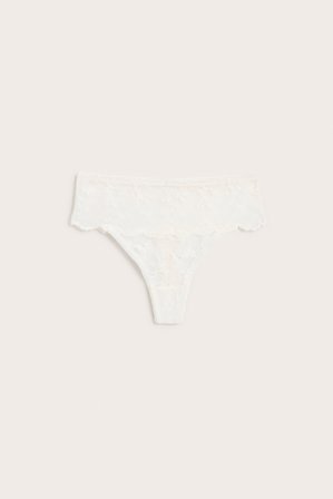 Kappahl | Stringit hienoa pitsiä | Valkoinen