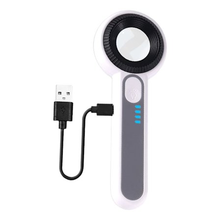 Multifunktionel bærbar lup med høj forstørrelse til smykker med genopladeligt batteri, velegnet til inspektion