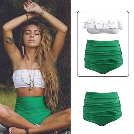 Sexy Bikinisett for Kvinner, Split Type med Sløyfedekorasjon