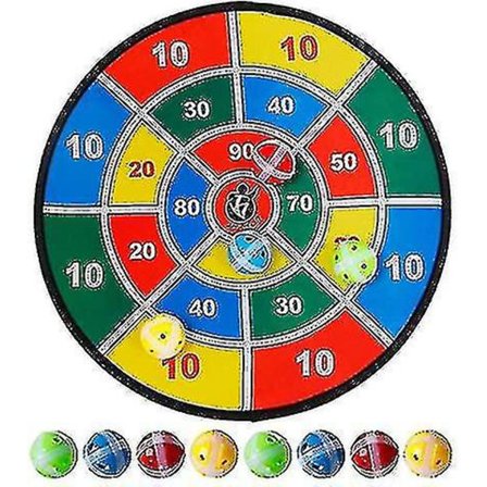 2023-barns darttavla, kardborre darttavla med 8 bollar med kardborrebeläggning för fast grepp, pilkastningsspel skiva, 37 cm
