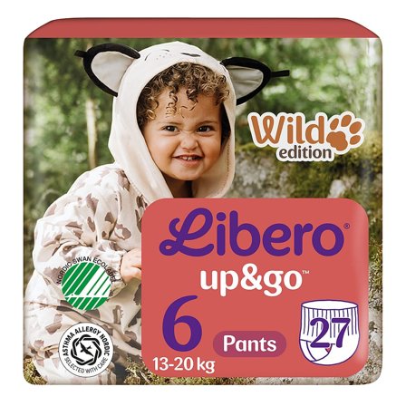 Libero Up&Go Bukseble Str. 6, 13-20 kg - 27 stk, Børn & Forældre, Bleer, Engangsbleer