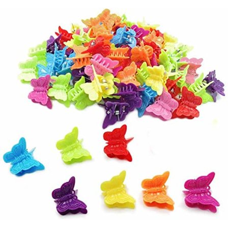 100 Fjärilshårklämmor Klor Spännen