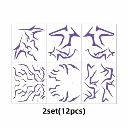 2025 het K-Pop idol Cosplay Hela Kroppen Temporära Tatueringar, Vattentäta Laser Ansikts- och Kroppsdekaler för Fester