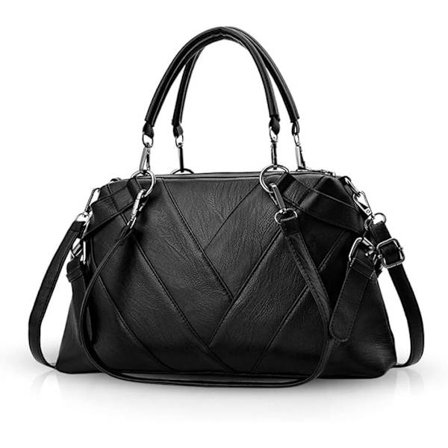 Håndtasker til damer top-håndtasker til kvinder stor crossbody taske (sort)