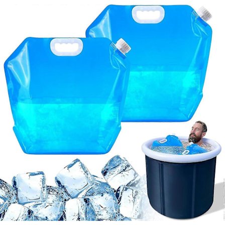 2-pack isbadspåsar, badkar med stor kapacitet, frysvattenpåse, tillbehör för kallbad, isbad hemma, lämplig för idrottare, bärbar istunna