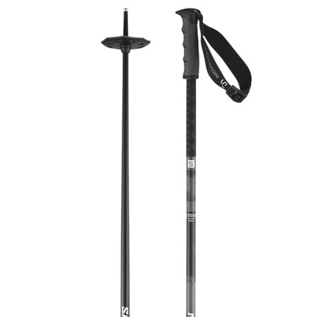 Salomon - Unisex Alpine Poles Steep Pro S3 - Black / Ebony