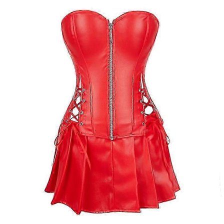 Sexiga läderkjolar med dragkedja, åtsittande latex shapewear