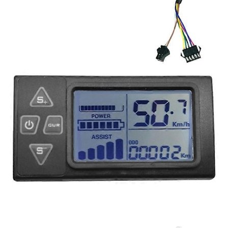 24V 36V 48V 60V S861 LCD Ebike Display Dashboard Meter til Elektrisk Cykel BLDC Controller Kontrolpanel