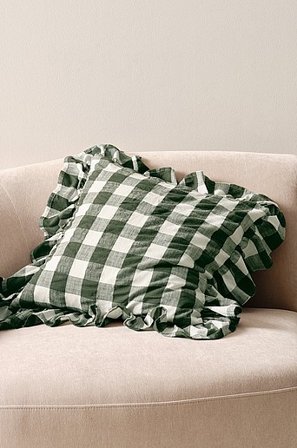 Jotex - Kissenbezug 50x50 Cm Grün/weiß - MIMMI - Kaufe Dekokissen und Kissenbezüge bei Jotex