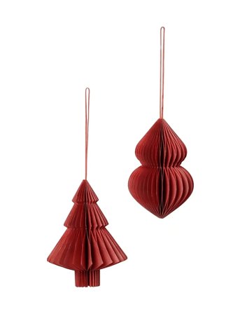 Broste Copenhagen Christmas Mix Ornaments - Red - H:13CM