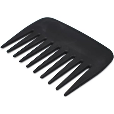 Hårkam Bredtannet Frisørkam Uten Håndtak Styling Frisørverktøy Antistatisk Slingkam for Kvinner og Menn Barberere, Svart