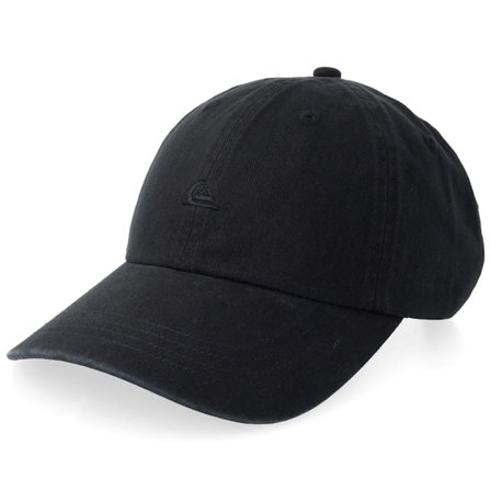 Quiksilver - Negro unconstructed Gorra - Decades Cotton True Black Dad Cap @ Hatstore
