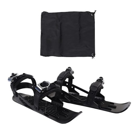 Mini Ski Mini Ski Justerbar Skibredde Festes til Skistøvler for Utfor Vintersport for Barn Svart