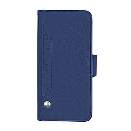 Flip Stand PU Leather Kickstand Card Case Blue For iPhone XR
