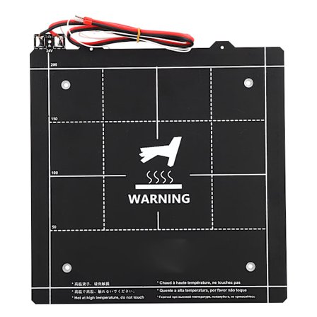 3D-tulostin Magneettinen lämmitetty alusta Musta Hyvä lämmönjohtavuus Lämmin alusta 235x235mm 24V