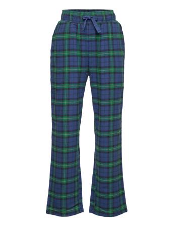 Pajama Trousers Checked Flanne Night & Underwear Pyjamas Pyjama Pants Sininen Lindex