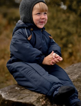 mikk-line Nylon Baby Suit - Solid - Navy - 98