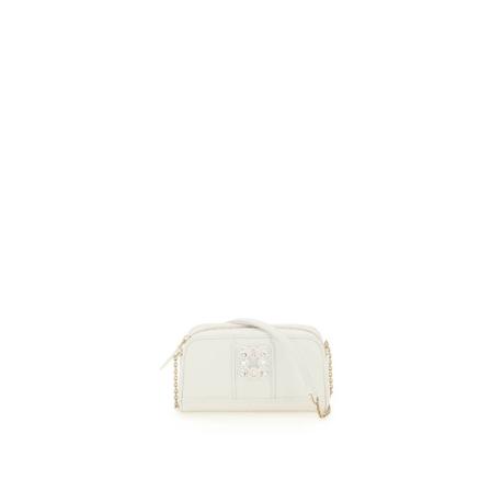 Roger Vivier, Walkyviv leather crossbody bag Wit, Dames, Maat:ONE Size