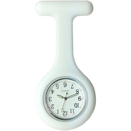 Sygeplejerske Reversnål, Silikone med Nål/Klemme (Hvid)