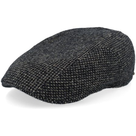 Stetson - Grå flatcap Caps - Ivy Cap Wool Black Flat Cap @ Hatstore
