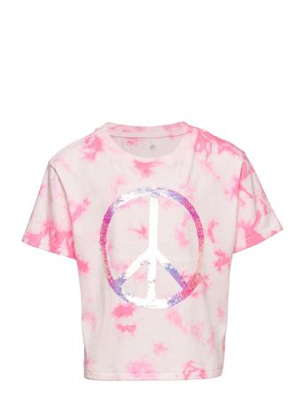Kids Flippy Sequin Graphic T-Shirt Pink GAP