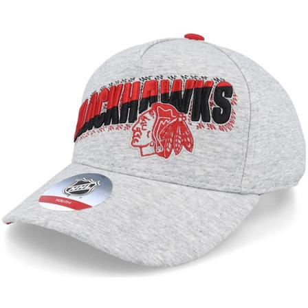 Outerstuff - Kids Chicago Blackhawks Overload Heather Procurve Grey Adjustable Adjustable Grey Cap - NHL @ Hatstore