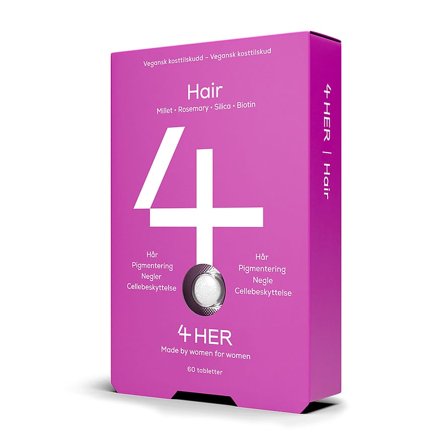 4 HIM & HER 4Her Hair 60 tabl., Helse & Madvarer, Kosttilskud, Kosttilskud Til Kvinder
