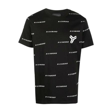 John Richmond, T-Shirts Zwart, Heren, Maat:S