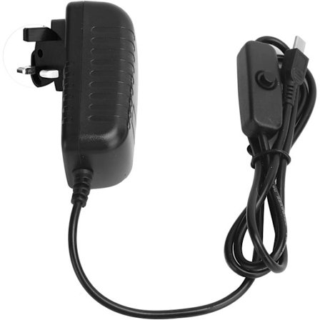 Raspberry Pi 3 Power Power För Raspberry Pi Plastskal Power för Raspberry Pi 5V 3A Med strömbrytarknapp för INTEGRERAD Micro
