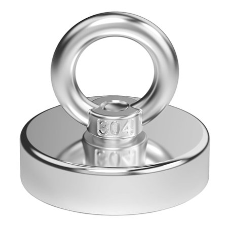 Neodym Magnet Kraft 240kg, Ny Oppgradering, Diameter 75mm, Sterk Magnet med Kraftig Løftering, Egnet for Industriell og Vitenskapelig Magnetisk F