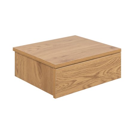Avignon Sengebord, Væghængt Vild Eg, Elegant Natbord med Opbevaring, 37x32x13cm, Perfekt til Soveværelset - Vægmonteret