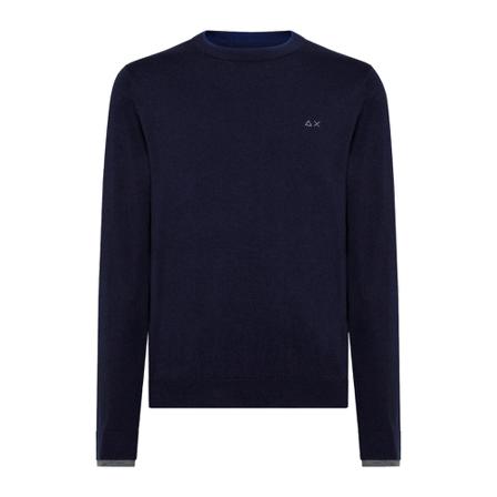 Sun68 Crew Neck Sweater Blå, Herre