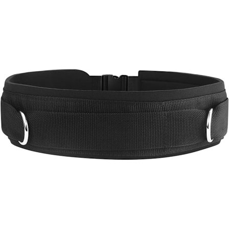 Taljebælte neopren polstret træktov med ringe til kabelmaskiner fitnesstræning hastighed smidighed modstandstræning