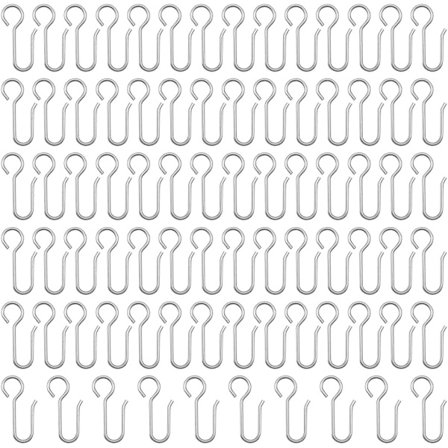 80 stk Metallgardinhekter, Metallgardinhekter, Nål-på Gardiner, for Bad Kjøkken Soverom