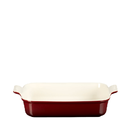 Le Creuset Rektangulär ugnsform Heritage stengods 32 cm Skålar Röd 4,0L /