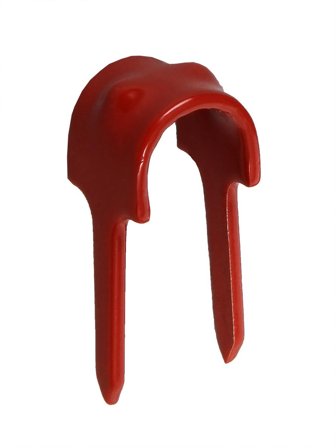 Norwesco 750070 Spikerklammer falurød, to bein 8-9 mm, Installasjonsmaterial