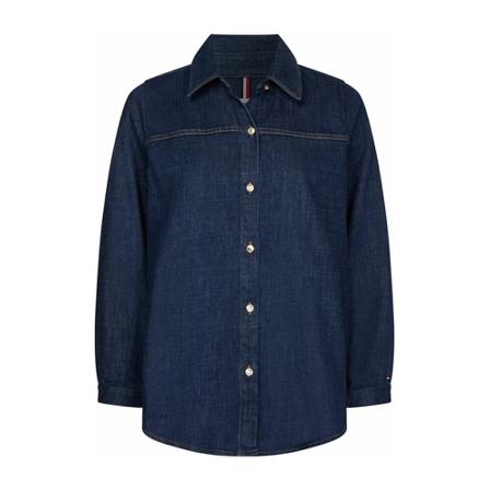 Tommy Hilfiger, Overshirt Niebieski, Kobieta, Rozmiar: 2XS