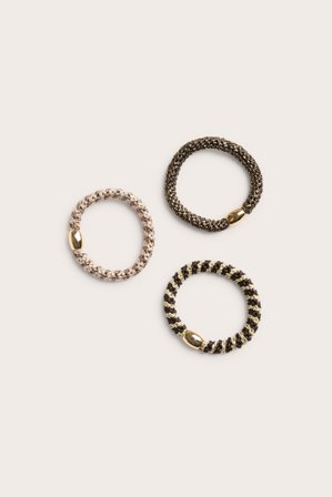 Kappahl | Hiuslenkit 3-pack | Ruskea