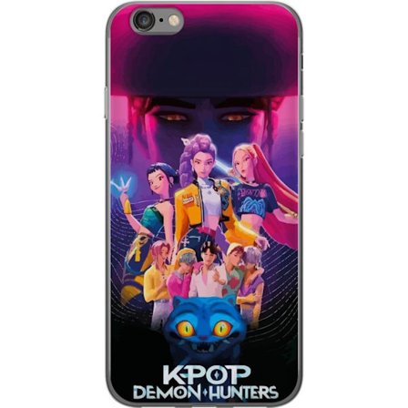 Kompatibelt Mobildeksel til Apple Apple iPhone 6s Kpop Demon Hunters plakat med fargerike helter, neonlys og episk fantasy anime estetikk.