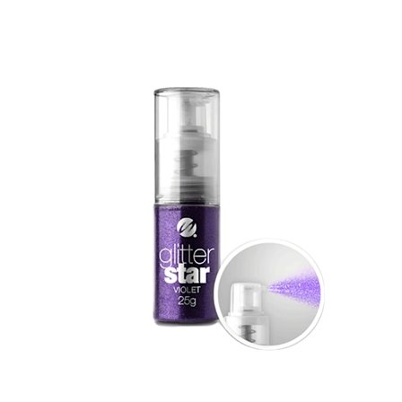 Kynsien glitter pumppupullossa - Violetti 25g
